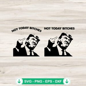 Not Today Bitches Trump 2024 SVG file for Cricut.