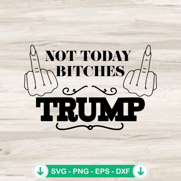 Not Today Bitches Trump Shooting svg file for cricut