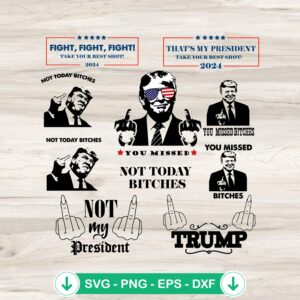 Trump Shooting 2024 SVG file for Cricut cutting machine