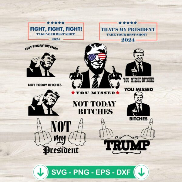Trump Shooting 2024 SVG file for Cricut cutting machine