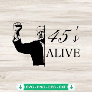 Donald Trump Rally Shooting SVG file for Cricut cutting
