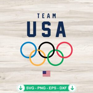 Team USA Paris Summer Olympics SVG file for Cricut cutting machine