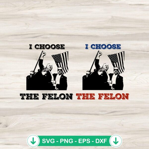 I Choose The Felon Trump Shooting svg file for cricut