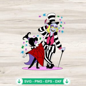 Beetlejuice and Lydia SVG file for cutting machines