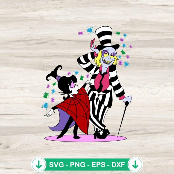 Beetlejuice and Lydia SVG file for cutting machines