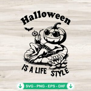 Pumpkin Frog Halloween SVG file for cricut cutting machine