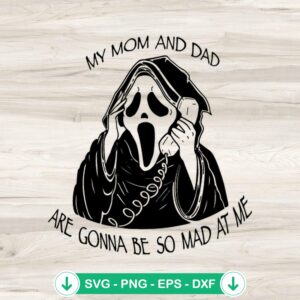 Scream Ghostface SVG file for Cricut and cutting machine