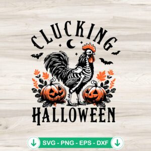 Clucking Halloween Chicken SVG file for Cricut cutting machine