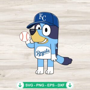 Bluey Detroit Tigers Baseball SVG file for Cricut cutting