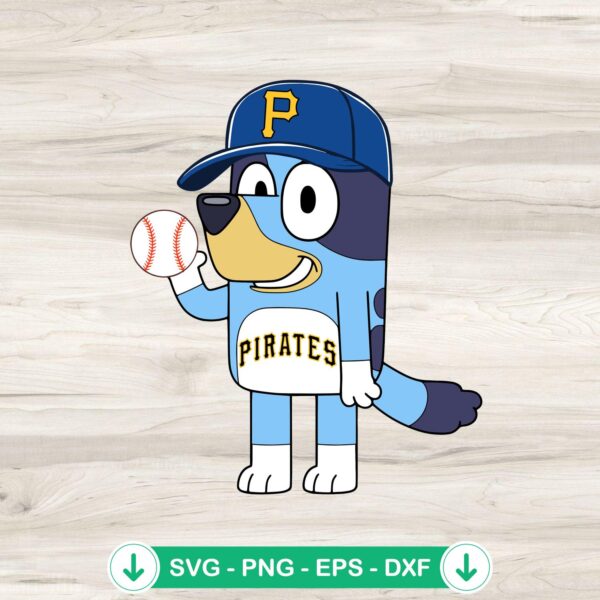 Bluey Oakland Athletics Baseball SVG file for Cricut