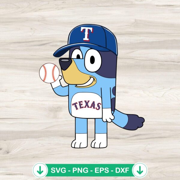 Bluey San Diego Padres baseball SVG file for Cricut