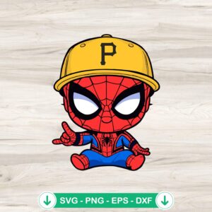 Baby Spiderman Pittsburgh Pirates Baseball SVG file, cricut svg cut file