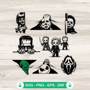 Ghostface Peeking SVG file for Halloween craft, cricut svg