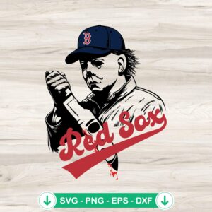 Michael Myers Boston Red Sox SVG file for Cricut cutting machine