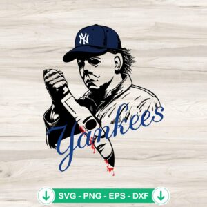Michael Myers Chicago Cubs Baseball SVG file for Cricut
