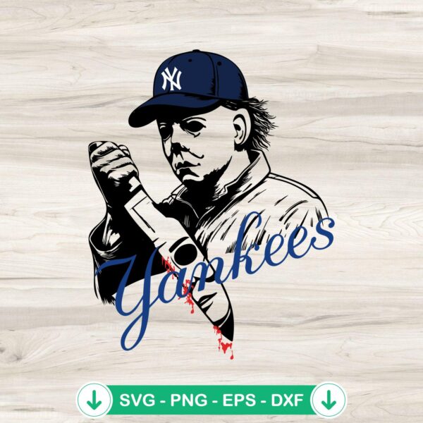Michael Myers Chicago Cubs Baseball SVG file for Cricut