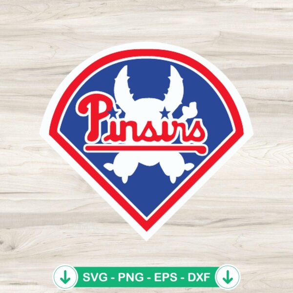 Philadelphia Phillies Stitch Logo svg file for Cricut cutting machine