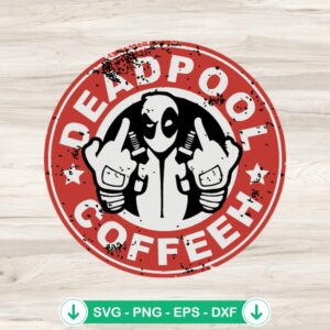 Deadpool Starbucks logo svg file for cutting machines