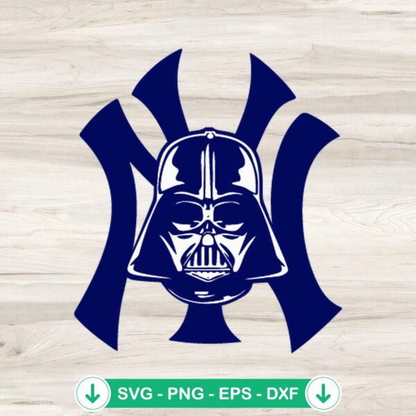 Darth Vader New York Yankees logo svg file for cutting machine