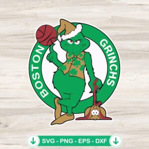 Boston Celtics Grinch SVG file for cutting machines