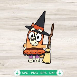 Bingo Heeler Witch Halloween SVG file for cutting machines