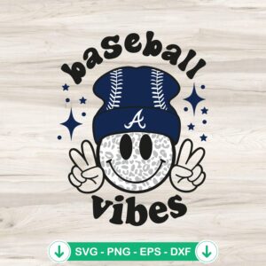 Atlanta Braves Beanie Smiley Face SVG file for cutting machines