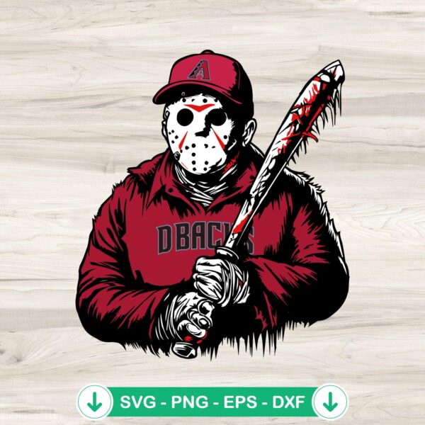 Jason Voorhees Arizona Diamondbacks Baseball SVG file for cutting machines