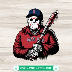 Jason Horror Killers Boston Red Sox SVG file for cricut
