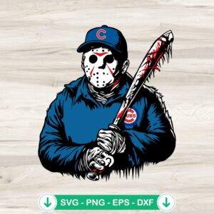 Jason Horror Chicago Cubs MLB SVG file for cutting machines
