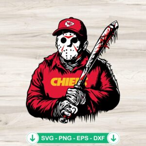 Jason Voorhees KC Chiefs football SVG file for cutting machines