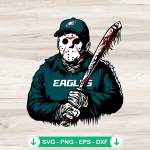 Jason Voorhees Philadelphia Eagles football svg file for cutting