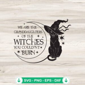 Black Cat Witches SVG file for Cricut cutting machine