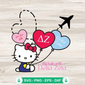 Hello Kitty Sorority SVG file for cricut cutting machine