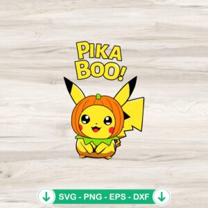 Pikaboo Pumpkin Pikachu SVG file for cutting machine