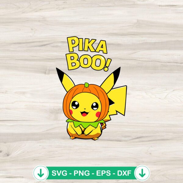 Pikaboo Pumpkin Pikachu SVG file for cutting machine