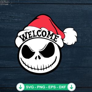 Jason Voorhees Santa Scary Door Sign svg file, cricut svg, cutting file