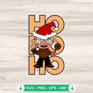 Freddy Krueger Santa Door Sign SVG file for Cricut