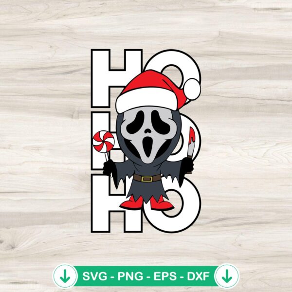 Michael Myers Santa SVG file, horror Christmas cutting file