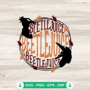Beetlejuice SVG file, vintage Beetlejuice design cutting file