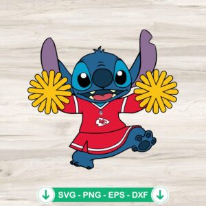 Stitch Girl KC Chiefs Cheerleader SVG file for Cricut