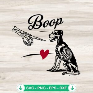 Skeleton Dog Boop svg file for Halloween, cricut svg cut file