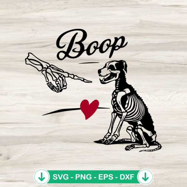 Skeleton Dog Boop svg file for Halloween, cricut svg cut file