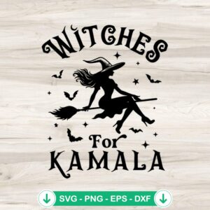 Witches For Kamala SVG file for Cricut cutting machine
