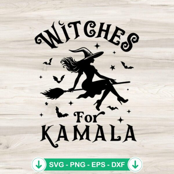 Witches For Kamala SVG file for Cricut cutting machine