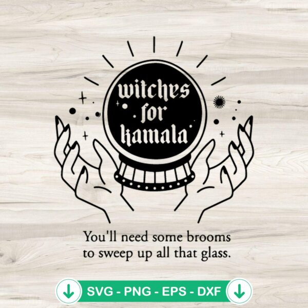 Witches For Kamala SVG file for Halloween, cricut svg, cutting file