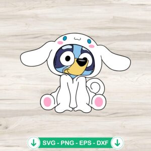 Bluey With Cinnamoroll Suit SVG file for Cricut cutting machine