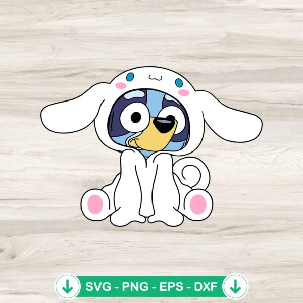 Bluey With Cinnamoroll Suit SVG file for Cricut cutting machine