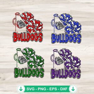 Bulldogs cheer svg file for cutting machines and DIY