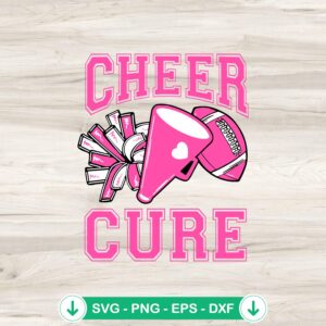 Cheer For The Cure SVG file for football cheer breast cancer awareness