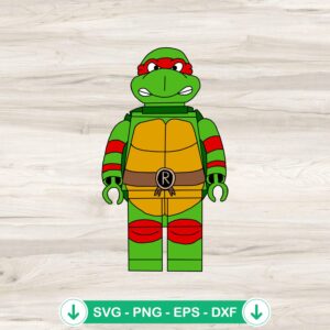 Donatello Ninja Turtle Lego SVG file for crafts and cutting machines